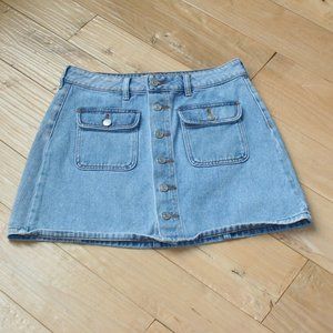 PacSun Blue Denim Mini Skirt Size 28 (NWOT)
